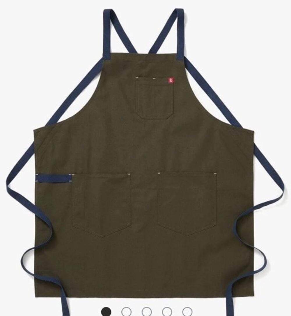 Hedley & Bennett Crossback Apron Olive Green NWT